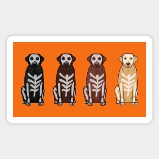 4 Labradors: Halloween Magnet